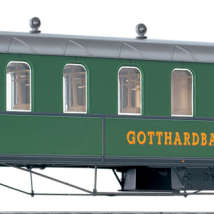 L329966	Schnellzugwag. 3.Kl. C4ü, grün, Gotthardbahn Ep.I m.Schlusslicht
