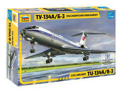 ЗВЕЗДА7007 Пассажирский авиалайнер "Ту-134 А/Б-3" 1/144