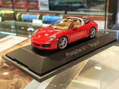 Herpa 071147 Автомобиль Porsche 911 Targa 4, indisch red, 1/43