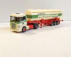 Herpa144575 Грузовик SCANIA 124 для перевозки силоса HERRMANN, 1/87