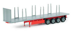 Herpa076005 Полуприцеп 4-х осный со стойками, 1/87