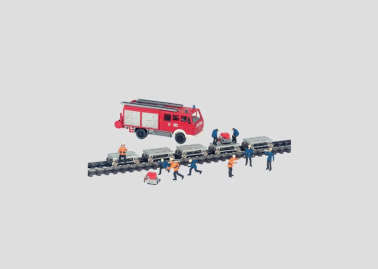40480 Набор пожарный (дрезины,люди,машинка), Marklin