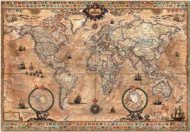 EDUCA15159 Пазл 1000 деталей Античная карта мира