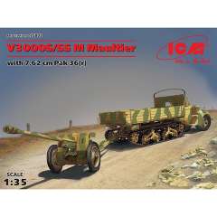 ICM35803 V3000S/SS M Maultier германский грузовой автомобиль с пушкой 7,62 см Pak 36 (r )
