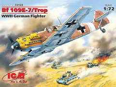 ICM72133 Bf -109 E -7 /Trop,германский истребитель