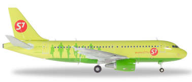 Herpa559072 Модель самолета Airbus A319 - VP-BHQ S7 Airlines 1/200