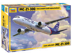 ЗВЕЗДА7033 Пассажирский Авиалайнер МС-21-300 1/144