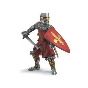 70024 Рыцарь с мечом и щитом (красный), SCHLEICH