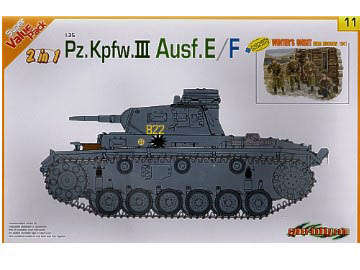 Dragon09111 Танк Pz.Kpfw.III Ausf. E/F (2 in 1) 1/35