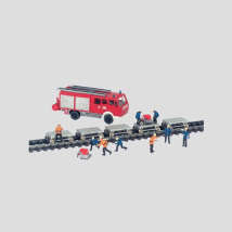 40480 Набор пожарный (дрезины,люди,машинка), Marklin