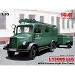 ICM 35526 Mercedes-Benz L1500S LLG, германский легкий пожарный автомобиль, 1:35