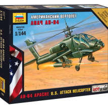 ЗВЕЗДА 7408 Американский вертолёт Апач АН-64, 1:144