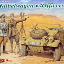 Dragon 6364Д Автомобиль Kubelwagen с офицерами, 1:35
