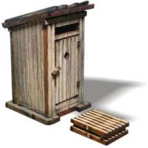 ЛАК-Дизаин187030 Строение для сборки из дерева: Туалет типа "Сортир" H0