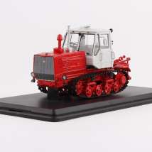 SSM8010 Масштабная модель: Трактор Т-150 гусеничный (красный/белый) 1/43