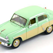 IST027 АвтомобильМосквич 407 1958 светло-зеленый с белым 1/43
