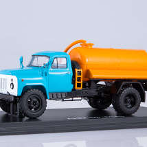 SSM1336 Масштабная модель: Ассенизационная машина АНМ-53 (53А), голубой / оранжевый 1/43