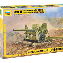 ЗВЕЗДА 3518 Британская 6-фунтовая противотанковая пушка Мк-II, 1:35