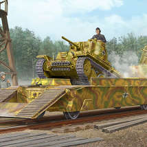 Trumpeter01508 Модель для сборки: Вагон Panzertragerwagen with tank Prage 38(t) 1/35