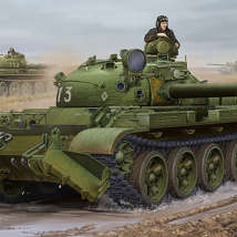 Trumpeter01550 Модель для сборки: Russian T-62 мод.1975 с KMT-6 минным тралом 1/35