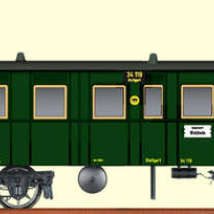 Brawa45702 Пассажирский вагон 4 осный 4 класса DRG, H0